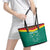 Custom Cameroon Football Leather Tote Bag Go Champions - Toghu Pattern