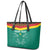 Custom Cameroon Football Leather Tote Bag Go Champions - Toghu Pattern