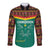 Custom Cameroon Football Long Sleeve Button Shirt Go Champions - Toghu Pattern