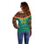 Custom Cameroon Football Off Shoulder Sweater Go Champions - Toghu Pattern