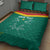 Custom Cameroon Football Quilt Bed Set Go Champions - Toghu Pattern