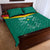 Custom Cameroon Football Quilt Bed Set Go Champions - Toghu Pattern