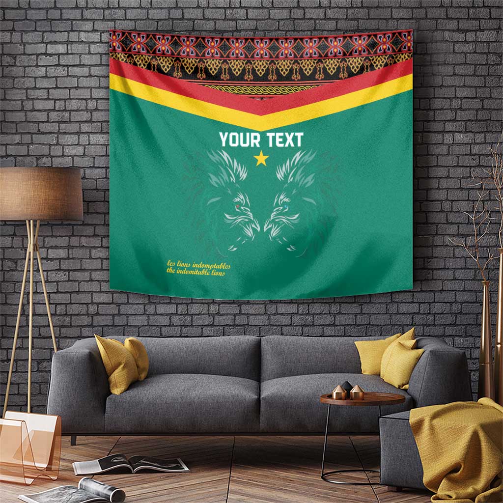 Custom Cameroon Football Tapestry Go Champions - Toghu Pattern