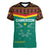 Custom Cameroon Football Women V-Neck T-Shirt Go Champions - Toghu Pattern