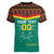 Custom Cameroon Football Women V-Neck T-Shirt Go Champions - Toghu Pattern