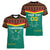 Custom Cameroon Football Women V-Neck T-Shirt Go Champions - Toghu Pattern