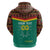 Custom Cameroon Football Zip Hoodie Go Champions - Toghu Pattern