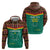 Custom Cameroon Football Zip Hoodie Go Champions - Toghu Pattern