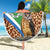 Personalised Equatorial Guinea Beach Blanket Bubo Poensis Mix Giraffe Pattern