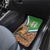 Personalised Equatorial Guinea Car Mats Bubo Poensis Mix Giraffe Pattern