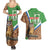 Personalised Equatorial Guinea Couples Matching Summer Maxi Dress and Hawaiian Shirt Bubo Poensis Mix Giraffe Pattern