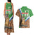 Personalised Equatorial Guinea Couples Matching Tank Maxi Dress and Hawaiian Shirt Bubo Poensis Mix Giraffe Pattern