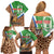 Personalised Equatorial Guinea Family Matching Off Shoulder Short Dress and Hawaiian Shirt Bubo Poensis Mix Giraffe Pattern