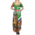 Personalised Equatorial Guinea Family Matching Summer Maxi Dress and Hawaiian Shirt Bubo Poensis Mix Giraffe Pattern