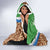 Personalised Equatorial Guinea Hooded Blanket Bubo Poensis Mix Giraffe Pattern