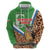 Personalised Equatorial Guinea Hoodie Bubo Poensis Mix Giraffe Pattern