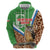 Personalised Equatorial Guinea Hoodie Bubo Poensis Mix Giraffe Pattern