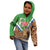 Personalised Equatorial Guinea Kid Hoodie Bubo Poensis Mix Giraffe Pattern