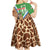 Personalised Equatorial Guinea Kid Short Sleeve Dress Bubo Poensis Mix Giraffe Pattern