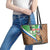 Personalised Equatorial Guinea Leather Tote Bag Bubo Poensis Mix Giraffe Pattern