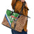 Personalised Equatorial Guinea Leather Tote Bag Bubo Poensis Mix Giraffe Pattern