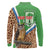 Personalised Equatorial Guinea Long Sleeve Polo Shirt Bubo Poensis Mix Giraffe Pattern