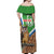 Personalised Equatorial Guinea Off Shoulder Maxi Dress Bubo Poensis Mix Giraffe Pattern