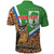 Personalised Equatorial Guinea Polo Shirt Bubo Poensis Mix Giraffe Pattern