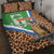 Personalised Equatorial Guinea Quilt Bed Set Bubo Poensis Mix Giraffe Pattern