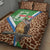 Personalised Equatorial Guinea Quilt Bed Set Bubo Poensis Mix Giraffe Pattern