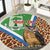 Personalised Equatorial Guinea Round Carpet Bubo Poensis Mix Giraffe Pattern