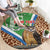 Personalised Equatorial Guinea Round Carpet Bubo Poensis Mix Giraffe Pattern