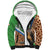 Personalised Equatorial Guinea Sherpa Hoodie Bubo Poensis Mix Giraffe Pattern