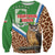 Personalised Equatorial Guinea Sweatshirt Bubo Poensis Mix Giraffe Pattern