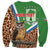 Personalised Equatorial Guinea Sweatshirt Bubo Poensis Mix Giraffe Pattern