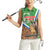 Personalised Equatorial Guinea Women Sleeveless Polo Shirt Bubo Poensis Mix Giraffe Pattern