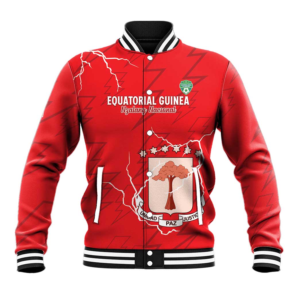 Custom Equatorial Guinea Football Baseball Jacket Allez Nzalang Nacional - Red Version