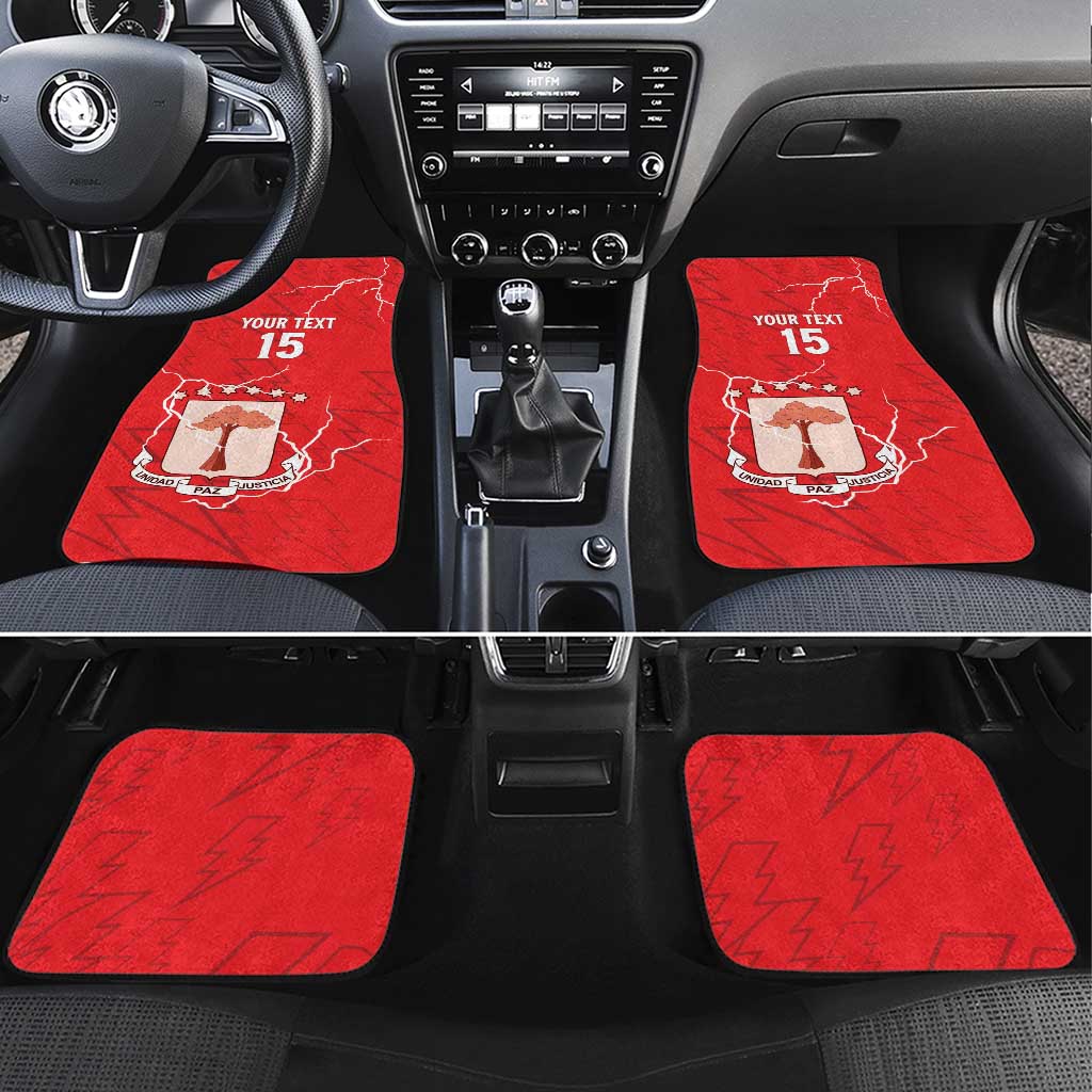 Custom Equatorial Guinea Football Car Mats Allez Nzalang Nacional - Red Version