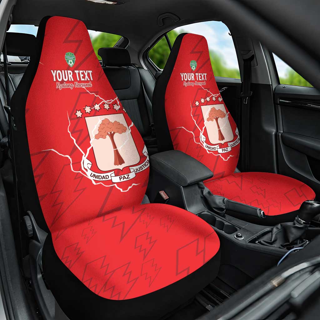 Custom Equatorial Guinea Football Car Seat Cover Allez Nzalang Nacional - Red Version