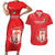 Custom Equatorial Guinea Football Couples Matching Short Sleeve Bodycon Dress and Hawaiian Shirt Allez Nzalang Nacional - Red Version