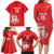 Custom Equatorial Guinea Football Family Matching Long Sleeve Bodycon Dress and Hawaiian Shirt Allez Nzalang Nacional - Red Version