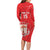 Custom Equatorial Guinea Football Family Matching Long Sleeve Bodycon Dress and Hawaiian Shirt Allez Nzalang Nacional - Red Version