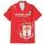 Custom Equatorial Guinea Football Family Matching Off Shoulder Short Dress and Hawaiian Shirt Allez Nzalang Nacional - Red Version