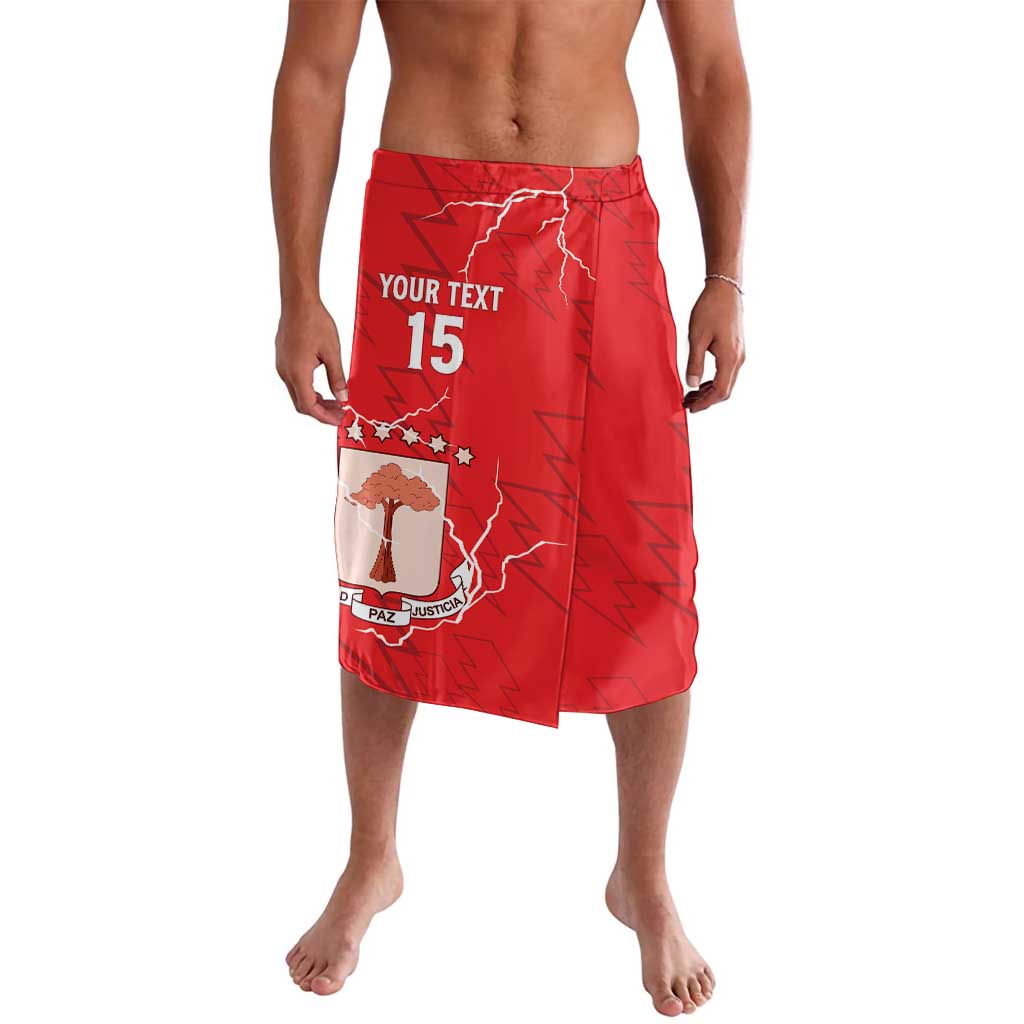 Custom Equatorial Guinea Football Lavalava Allez Nzalang Nacional - Red Version