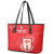 Custom Equatorial Guinea Football Leather Tote Bag Allez Nzalang Nacional - Red Version