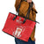 Custom Equatorial Guinea Football Leather Tote Bag Allez Nzalang Nacional - Red Version