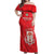 Custom Equatorial Guinea Football Off Shoulder Maxi Dress Allez Nzalang Nacional - Red Version