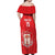 Custom Equatorial Guinea Football Off Shoulder Maxi Dress Allez Nzalang Nacional - Red Version