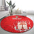 Custom Equatorial Guinea Football Round Carpet Allez Nzalang Nacional - Red Version