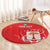 Custom Equatorial Guinea Football Round Carpet Allez Nzalang Nacional - Red Version